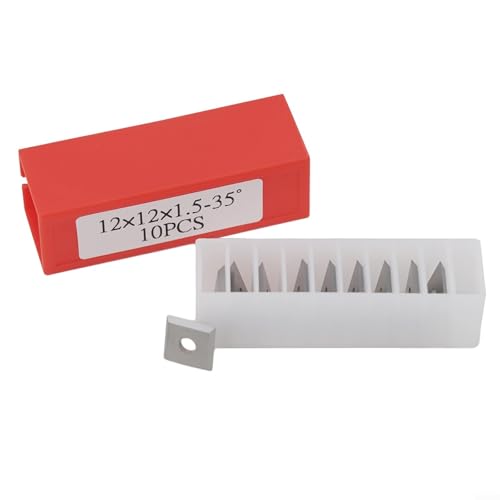 URPIZY CNC-Fräser, 2 Klingen, Abgerundete Ecken, Fräser Für Die Holzbearbeitung, Hartmetallwerkzeug Zum Abflachen Von Holzplatten, Zum Hobeln Von Spoilboards(10 12x12x1.5 Blades) von URPIZY