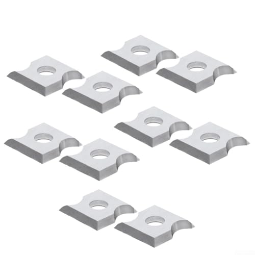 URPIZY CNC-Fräser, 2 Klingen, Abgerundete Ecken, Fräser Für Die Holzbearbeitung, Hartmetallwerkzeug Zum Abflachen Von Holzplatten, Zum Hobeln Von Spoilboards(10 Round Corner Blades) von URPIZY