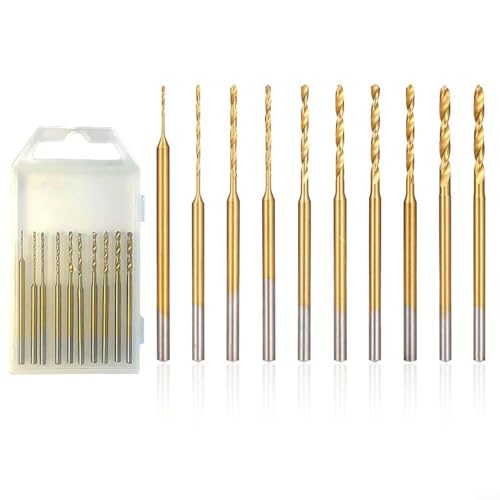 URPIZY HSS Mini Bohrerset 10 Stück, 0,6-2,2Mm Gravur Bohrbits Mit 2,35Mm Schaft, Präzisionswerkzeug Für DIY Harz, Schmuck, Bernstein, Leiterplatten URPIZY HSS Mini Bohrerset 10 Stück, 0,6-2,2Mm Gravur Bohrbits Mit 2,35Mm Schaft, Präzisionswerkzeug Für DIY Harz, Schmuck, Bernstein, Leiterplatten von URPIZY