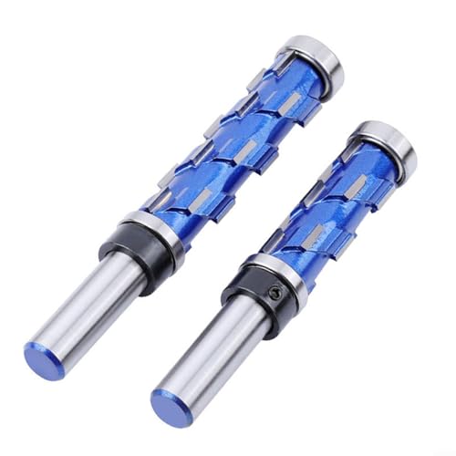 URPIZY Hartmetall-Fräser, 1/2-Zoll-Schaft, Doppellager, Gerader Trimmfräser Für Holzbearbeitungsvorlagen, Oberes Und Unteres Holztrimmwerkzeug, 45 Mm, 65 Mm Länge(19*45) von URPIZY