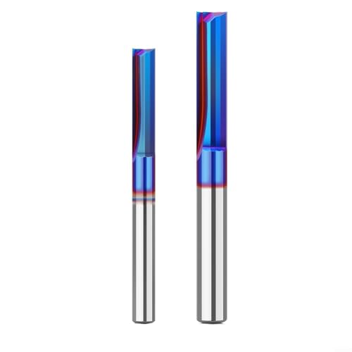 URPIZY Hartmetall Fräser Set Mit 2 Schneiden 6,35Mm Und 8Mm Schaft Nutenfräser Für Holz Trockenbau Metall Ziegelstein(6.35mm) von URPIZY
