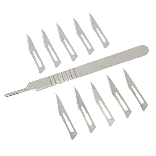 URPIZY Winkelmesser Karbonstahl Skalpellklinge Heimwerker Schneiden Handwerkzeug Bastelmesser Skalpell Set Kleines Handwerkliches Hobbymesser Set mit 1 Griffen und 10 Ersatzklingen URPIZY Winkelmesser Karbonstahl Skalpellklinge Heimwerker Schneiden Handwerkzeug Bastelmesser Skalpell Set Kleines Handwerkliches Hobbymesser Set mit 1 Griffen und 10 Ersatzklingen von URPIZY