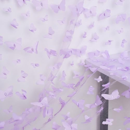 URROMA 1 Yard Stickerei Schmetterling Spitze Stoff, Lila 3D Schmetterling Spitze Stoff Mesh Tüll spitze für DIY Hochzeitskleid Kostüm Zubehör Schleier Wohnkultur, S6-UR00813-EU URROMA 1 Yard Stickerei Schmetterling Spitze Stoff, Lila 3D Schmetterling Spitze Stoff Mesh Tüll spitze für DIY Hochzeitskleid Kostüm Zubehör Schleier Wohnkultur, S6-UR00813-EU von URROMA