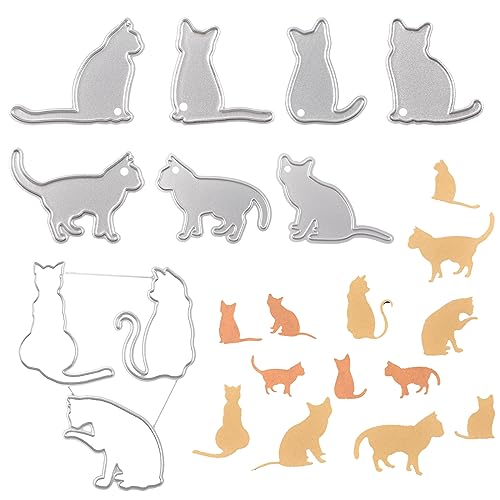 URROMA 13 Stück Katzen-Stanzformen aus Metall, Stanzformen für Kartenherstellung, Katze, für Bastelarbeiten, Scrapbooking, Fotoalbum, dekorative Prägepapier-Stanzformen URROMA 13 Stück Katzen-Stanzformen aus Metall, Stanzformen für Kartenherstellung, Katze, für Bastelarbeiten, Scrapbooking, Fotoalbum, dekorative Prägepapier-Stanzformen von URROMA