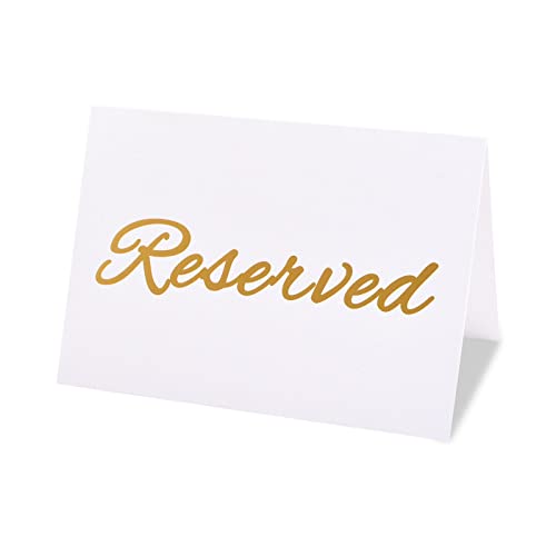 URROMA 25 Stück goldene Hochzeits-Tischschilder, doppelseitig, reservierte Tischschilder, goldene Schriftart, Tischkarten, weißes Papier, reservierte Tischkarte, Zeltkarte URROMA 25 Stück goldene Hochzeits-Tischschilder, doppelseitig, reservierte Tischschilder, goldene Schriftart, Tischkarten, weißes Papier, reservierte Tischkarte, Zeltkarte von URROMA
