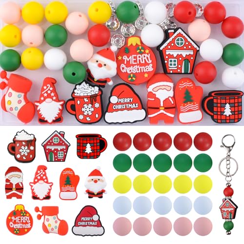 URROMA 35 Stück Weihnachts-Silikonperlen, rot, Weihnachts-Cartoon-Perlen, wasserdicht, Focal-Perlen für Armband, Basteln, für Schmuck, Halsketten, Ohrringe, Stifte, DIY-Zubehör URROMA 35 Stück Weihnachts-Silikonperlen, rot, Weihnachts-Cartoon-Perlen, wasserdicht, Focal-Perlen für Armband, Basteln, für Schmuck, Halsketten, Ohrringe, Stifte, DIY-Zubehör von URROMA