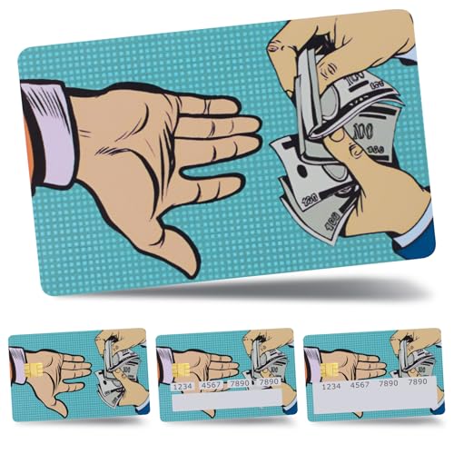 URROMA 8 Stück Kreditkarten-Aufkleber, wasserdichtes PVC, 4-in-1 EC-Kartenschutz-Aufkleber, personalisierbar, lustige Geldaufkleber für Bankkartenhülle URROMA 8 Stück Kreditkarten-Aufkleber, wasserdichtes PVC, 4-in-1 EC-Kartenschutz-Aufkleber, personalisierbar, lustige Geldaufkleber für Bankkartenhülle von URROMA