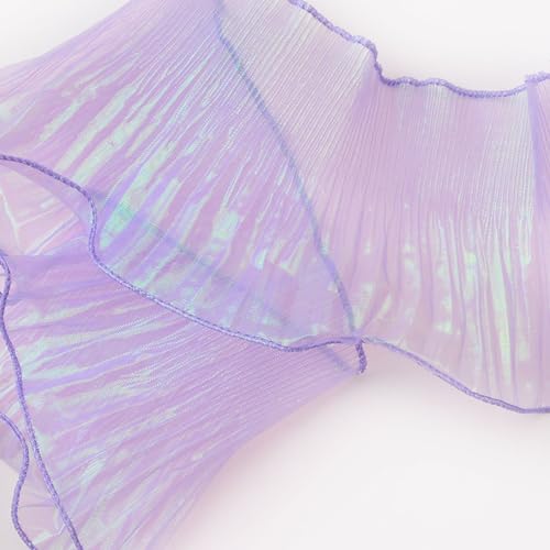 URROMA Chiffon-Besatz, 4,5 m, plissiert, Satin-Spitzenband, Stoffapplikation, Basteln, Nähen, Kleidung, Kleid, Tasche, Dekoration URROMA Chiffon-Besatz, 4,5 m, plissiert, Satin-Spitzenband, Stoffapplikation, Basteln, Nähen, Kleidung, Kleid, Tasche, Dekoration von URROMA
