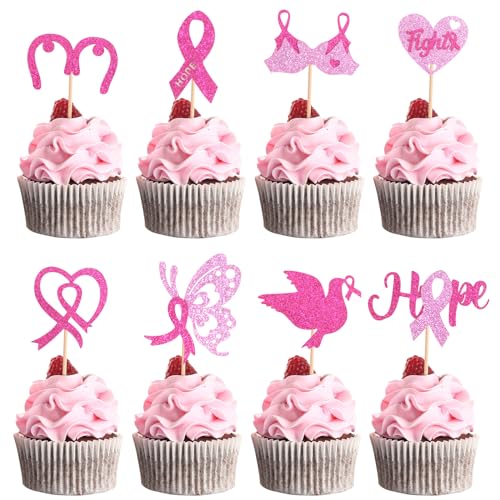 URROMA Cupcake-Aufsätze, 32 Stück, "Liebe Brust" ist der Schlüssel zu "Brüste Retten", dekorative Kuchenspieße, Prävention von Brustkrebs URROMA Cupcake-Aufsätze, 32 Stück, "Liebe Brust" ist der Schlüssel zu "Brüste Retten", dekorative Kuchenspieße, Prävention von Brustkrebs von URROMA