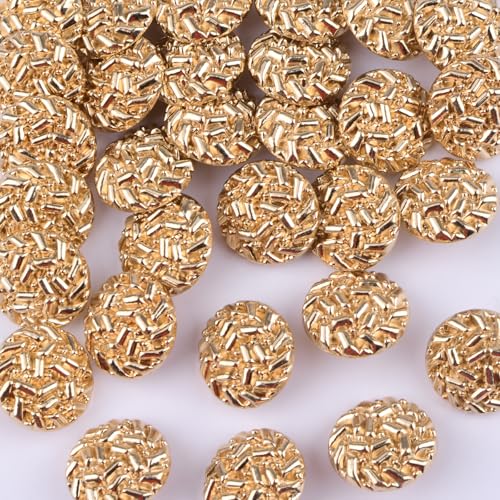 URROMA Goldene Metallknöpfe, unregelmäßig gemustert, Retro-Knöpfe für Blazer, Anzug, Mantel, Hemd, Strickkleid, Nähen, Kleidung, Dekoration, 18 mm, 30 Stück URROMA Goldene Metallknöpfe, unregelmäßig gemustert, Retro-Knöpfe für Blazer, Anzug, Mantel, Hemd, Strickkleid, Nähen, Kleidung, Dekoration, 18 mm, 30 Stück von URROMA