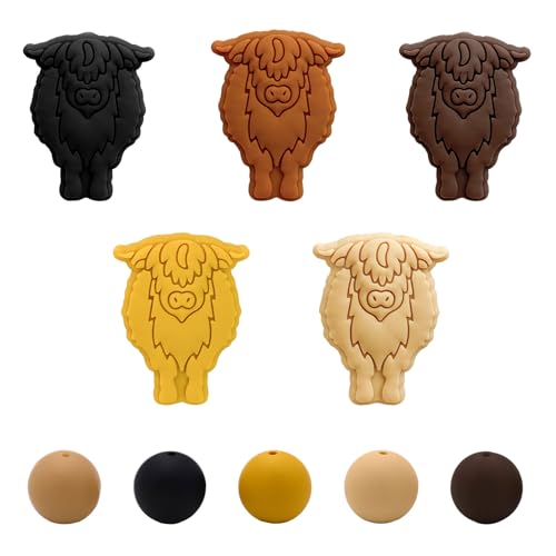 URROMA Highland-Kuh-Silikonperlen, Tierform, flach, rund, Abstandshalter, runde Perlen f黵 Bastelarbeiten, 105 St點k URROMA Highland-Kuh-Silikonperlen, Tierform, flach, rund, Abstandshalter, runde Perlen f黵 Bastelarbeiten, 105 St點k von URROMA