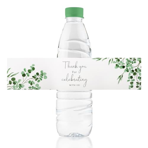 URROMA Hochzeits-Wasserflaschen-Etiketten, Dankesch鰊, 100 St點k, gr黱e Wasserflaschen-Wraps, Eukalyptusbl鋞ter, Umlauf-Etiketten, Wasserflaschen-Aufkleber f黵 Geburtstag, Braut, Dusche URROMA Hochzeits-Wasserflaschen-Etiketten, Dankesch鰊, 100 St點k, gr黱e Wasserflaschen-Wraps, Eukalyptusbl鋞ter, Umlauf-Etiketten, Wasserflaschen-Aufkleber f黵 Geburtstag, Braut, Dusche von URROMA