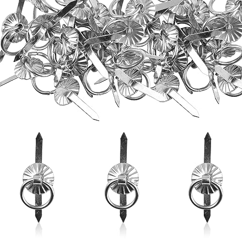 URROMA Kleine Silber Brad Befestigungen mit Ring, 60 Pcs Eisen Runde Schrank Schublade Griff Ring Mini Brad Papier Befestigungen für DIY Papier Handwerk Scrapbooking Dekoration URROMA Kleine Silber Brad Befestigungen mit Ring, 60 Pcs Eisen Runde Schrank Schublade Griff Ring Mini Brad Papier Befestigungen für DIY Papier Handwerk Scrapbooking Dekoration von URROMA