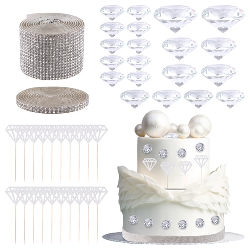 URROMA Kristall-Kuchenaufsatz-Set, silberfarbene Strass-Kuchenspieße, Kuchendekoration, Zubehör für Geburtstagsfeiern und Hochzeiten, Dessert, Brot, Eis, Dekoration URROMA Kristall-Kuchenaufsatz-Set, silberfarbene Strass-Kuchenspieße, Kuchendekoration, Zubehör für Geburtstagsfeiern und Hochzeiten, Dessert, Brot, Eis, Dekoration von URROMA