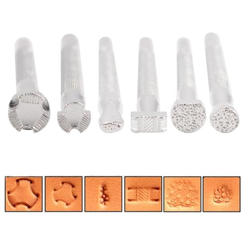 URROMA Leder-Handwerkswerkzeug, 6 Stück, Leder-Stempel-Werkzeug, professionelle Leder-Hintergrund, Stanzwerkzeuge für Lederhandwerk URROMA Leder-Handwerkswerkzeug, 6 Stück, Leder-Stempel-Werkzeug, professionelle Leder-Hintergrund, Stanzwerkzeuge für Lederhandwerk von URROMA