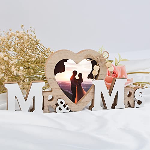 URROMA Mr & Mrs Holz Herz Bilderrahmen, Tischplatte Hochzeit Bilderrahmen Holz "Mr & Mrs" Dekoration Brautpaar Foto Geschenk für Hochzeit Display URROMA Mr & Mrs Holz Herz Bilderrahmen, Tischplatte Hochzeit Bilderrahmen Holz "Mr & Mrs" Dekoration Brautpaar Foto Geschenk für Hochzeit Display von URROMA
