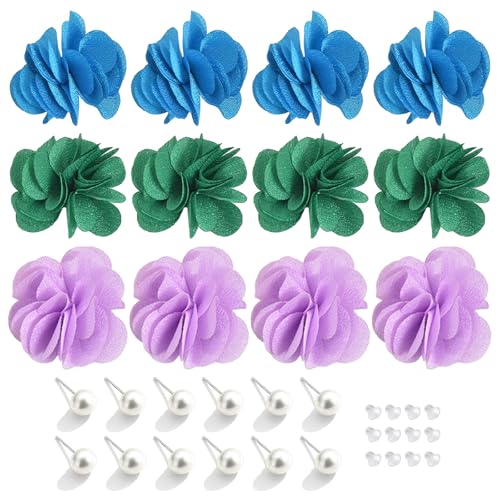 URROMA Ohrring-Bastelset, 6 Sets Perlen-Ohrstecker und Chiffon-Blumen, Stoffblume für Stoff-Stirnbänder, Schmuck, Nähen, DIY, Geschenk für Abschlussball, Geburtstagsparty URROMA Ohrring-Bastelset, 6 Sets Perlen-Ohrstecker und Chiffon-Blumen, Stoffblume für Stoff-Stirnbänder, Schmuck, Nähen, DIY, Geschenk für Abschlussball, Geburtstagsparty von URROMA