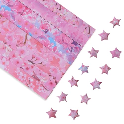 URROMA Origami-Stern-Papier, 400 St點k, Kirschbl黷en-Thema, Papier-Sternstreifen f黵 handgefertigte Kunst, Basteln, Zuhause, Karten, Geschenk, Party und Basteldekoration, 8 Muster URROMA Origami-Stern-Papier, 400 St點k, Kirschbl黷en-Thema, Papier-Sternstreifen f黵 handgefertigte Kunst, Basteln, Zuhause, Karten, Geschenk, Party und Basteldekoration, 8 Muster von URROMA