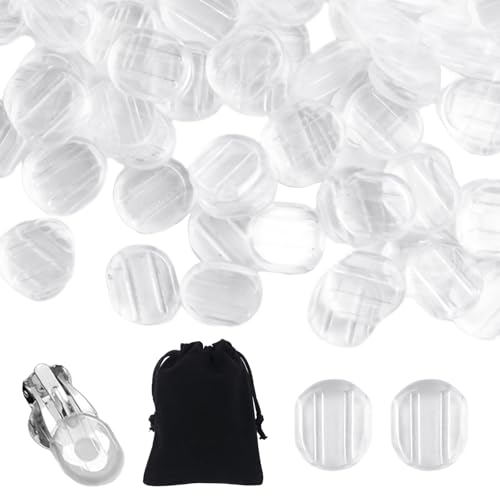 URROMA Silikon-Ohrklemmen-Pads, weiche Ohrklemmen, bequeme Ohrring-Verschlüsse, transparente Ohrring-Pads für Clip-on-Ohrringe, nicht durchstochene Ohren, 120 Stück URROMA Silikon-Ohrklemmen-Pads, weiche Ohrklemmen, bequeme Ohrring-Verschlüsse, transparente Ohrring-Pads für Clip-on-Ohrringe, nicht durchstochene Ohren, 120 Stück von URROMA