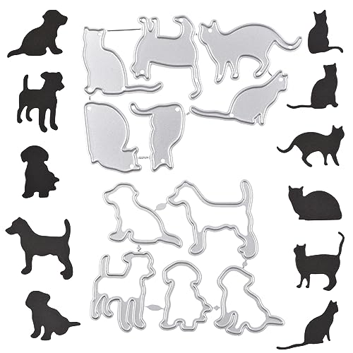 URROMA Stanzformen aus Metall, Motiv: Hunde und Katzen, Karbonstahl, Prägeschablone für Scrapbooking, Papierbasteln, Kartenherstellung, Album, Stempel, DIY-Dekoration, 11 Stück URROMA Stanzformen aus Metall, Motiv: Hunde und Katzen, Karbonstahl, Prägeschablone für Scrapbooking, Papierbasteln, Kartenherstellung, Album, Stempel, DIY-Dekoration, 11 Stück von URROMA