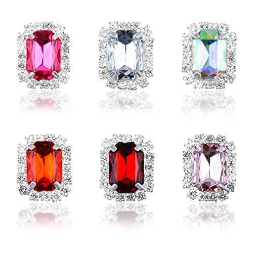 URROMA Strass-Knöpfe, 30 Stück, quadratische Strasssteine, Flache Kristall-Strass-Knöpfe zum Nähen, DIY-Kleidung, Heimdekoration URROMA Strass-Knöpfe, 30 Stück, quadratische Strasssteine, Flache Kristall-Strass-Knöpfe zum Nähen, DIY-Kleidung, Heimdekoration von URROMA