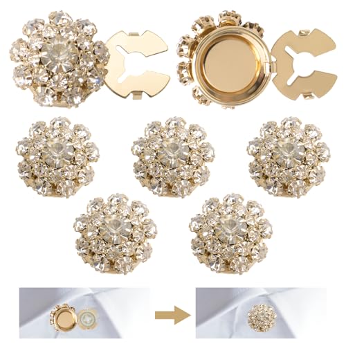 URROMA Strass-Knopfabdeckung, 6 St點k, goldene Kristallkn鰌fe, abnehmbare Hemdkn鰌fe, Kristall, ausgefallene Kn鰌fe f黵 Kleid, Anzug, 6 St點k URROMA Strass-Knopfabdeckung, 6 St點k, goldene Kristallkn鰌fe, abnehmbare Hemdkn鰌fe, Kristall, ausgefallene Kn鰌fe f黵 Kleid, Anzug, 6 St點k von URROMA