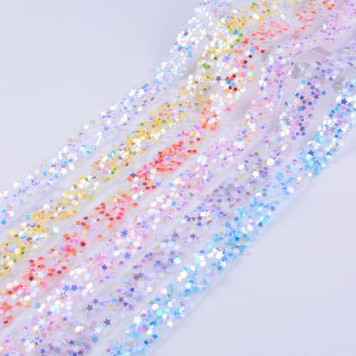 URROMA Strass-Streifen, 6 Stück, Harz-Glitzer-Strass-Bänder, selbstklebend, dekorative Rolle, glitzernd, Kosmetik, Muscheldekoration, Aufkleber, 6 Farben URROMA Strass-Streifen, 6 Stück, Harz-Glitzer-Strass-Bänder, selbstklebend, dekorative Rolle, glitzernd, Kosmetik, Muscheldekoration, Aufkleber, 6 Farben von URROMA