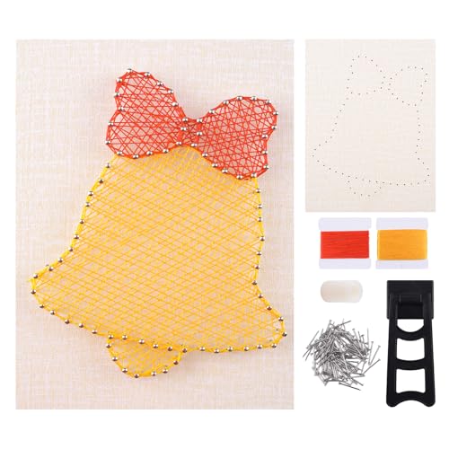 URROMA String Art Kit für Erwachsene, DIY Weihnachtsglocke Bastelset 3D Erwachsene Hobby Kits String Art Supplies für Weihnachten Home Wall Decor Einzigartiges Geschenk von URROMA