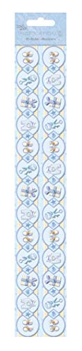 Ursus 56430008 - 3D Sticker Bordüren, Baby Junge, blau, wiederholende Motive, aus verschiedenen hochwertigen Materialien, selbstklebend, ideal zum Verzieren von Grußkarten und Geschenken von Ursus