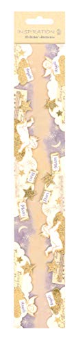 Ursus 56430006 - 3D Sticker Bordüren, Engel, wiederholende Motive, aus verschiedenen hochwertigen Materialien, selbstklebend, ideal zum Verzieren von Grußkarten und Geschenken von Ursus