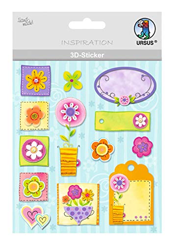 Ursus 56420045 - 3D Sticker Everyday, bestehend aus mehreren Ebenen, aus verschiedenen hochwertigen Materialien, selbstklebend, ideal zum Verzieren von Grußkarten und Geschenken, Motiv 45 von Ursus