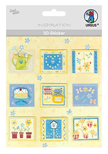 Ursus 56420002 - 3D Sticker Everyday, bestehend aus mehreren Ebenen, aus verschiedenen hochwertigen Materialien, selbstklebend, ideal zum Verzieren von Grußkarten und Geschenken, Motiv 02 Ursus 56420002 - 3D Sticker Everyday, bestehend aus mehreren Ebenen, aus verschiedenen hochwertigen Materialien, selbstklebend, ideal zum Verzieren von Grußkarten und Geschenken, Motiv 02 von Ursus