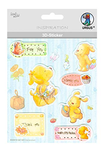 Ursus 56420012 - 3D Sticker Everyday, bestehend aus mehreren Ebenen, aus verschiedenen hochwertigen Materialien, selbstklebend, ideal zum Verzieren von Grußkarten und Geschenken, Motiv 12 von Ursus