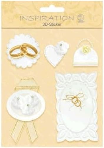 Ursus 56420050 - 3D Sticker Hochzeit, bestehend aus mehreren Ebenen, aus verschiedenen hochwertigen Materialien, selbstklebend, ideal zum Verzieren von Grußkarten und Geschenken, Motiv 50 Ursus 56420050 - 3D Sticker Hochzeit, bestehend aus mehreren Ebenen, aus verschiedenen hochwertigen Materialien, selbstklebend, ideal zum Verzieren von Grußkarten und Geschenken, Motiv 50 von Ursus
