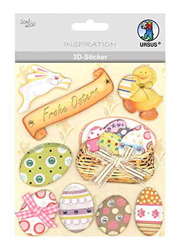 Ursus 56420097 - 3D Sticker Ostern, bestehend aus mehreren Ebenen, aus verschiedenen hochwertigen Materialien, selbstklebend, ideal zum Verzieren von Grußkarten und Geschenken, Motiv 97 Ursus 56420097 - 3D Sticker Ostern, bestehend aus mehreren Ebenen, aus verschiedenen hochwertigen Materialien, selbstklebend, ideal zum Verzieren von Grußkarten und Geschenken, Motiv 97 von Ursus