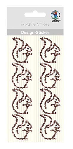 Ursus 75070039 - Design Sticker, Eichhörnchen, braun, 8 Stück, selbstklebend, einfach von der Folie abzuziehen, ideal geeignet für Scrapbooking, Kartengestaltung und zur Dekoration Ursus 75070039 - Design Sticker, Eichhörnchen, braun, 8 Stück, selbstklebend, einfach von der Folie abzuziehen, ideal geeignet für Scrapbooking, Kartengestaltung und zur Dekoration von Ursus