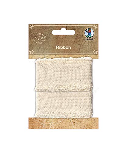Ursus 40570006 - Ribbon, Soffband im Vintage Look, creme, ca. 3 cm x 1 m, ideal für Kartengestaltung, Scrapbooking und zum Verpacken von Geschenken Ursus 40570006 - Ribbon, Soffband im Vintage Look, creme, ca. 3 cm x 1 m, ideal für Kartengestaltung, Scrapbooking und zum Verpacken von Geschenken von Ursus