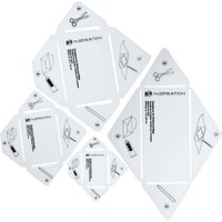 Schablonen-Set "Briefumschläge", 4 Stück von Weiß