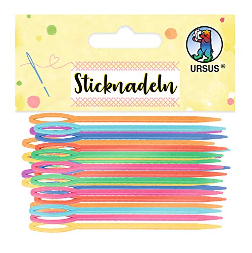 Ursus 56020099 - Sticknadeln, 32 Stück in 8 verschiedenen Farben, Länge ca. 6,7 cm, Durchmesser ca. 2 mm, aus Kunststoff, ideal zum Sticken und für kleine Bastelprojekte Ursus 56020099 - Sticknadeln, 32 Stück in 8 verschiedenen Farben, Länge ca. 6,7 cm, Durchmesser ca. 2 mm, aus Kunststoff, ideal zum Sticken und für kleine Bastelprojekte von Ursus