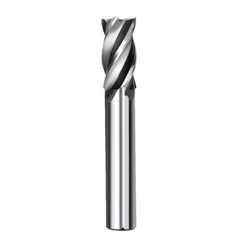 Für CNC-Werkzeugmaschinen, Metallverarbeitung, HSS-Fräser, 4-schneidig, hochharter Stahl, gerader Schaft, 7,0 x 8 D x 16 C x 60 L von URTYP