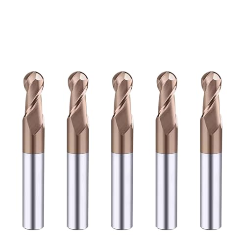 HRC55 Kugelkopffräser, Hartmetallfräser, Fräser für die Metallbearbeitung, CNC-Drehwerkzeuge, Wolframstahl-Metallfräser (R1,5 x D4 x 50L/1 Stück HRC55) von URTYP