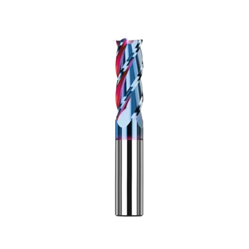 Hartmetall-Schaftfräser, Schneidwerkzeug für die CNC-Bearbeitung, Legierungsbeschichtung, flacher Metallfräser, 2/4-Flöten, Wolframstahl-Fräser (d7xD8x60L/1 Stück HRC65 4F) von URTYP