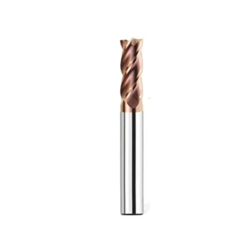 Hartmetall-Schaftfräser, Schneidwerkzeug für die CNC-Bearbeitung, Legierungsbeschichtung, flacher Metallfräser, 2/4-Flöten, Wolframstahl-Fräser (d8xD8x100L/1 Stück HRC55 4F) von URTYP