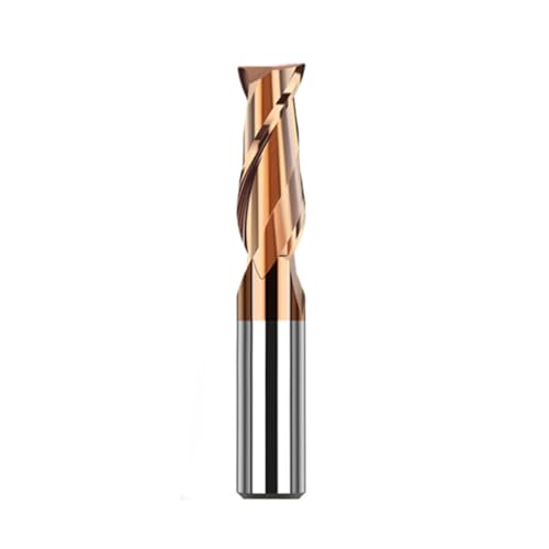 Hartmetall-Schaftfräser Hrc55, Schneidwerkzeugintervall 0,1 mm für die CNC-Bearbeitung, flacher Metallfräser, 2/4 Nuten, Wolframstahl-Fräser (HRC55 4F/d6,8xD8x60L) von URTYP