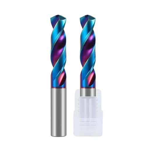 Hrc65 Vollhartmetall-Bohrer, Wolframstahl-Beschichtungsbohrer für Gusseisenlegierung, Edelstahl, Aluminium (5 Stück/9,2 mm) von URTYP