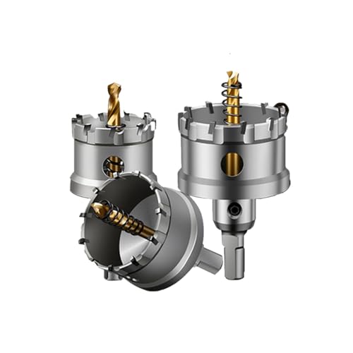 Professionelles TCT-Lochschneider-Set – Hartmetallbestückt zum Bohren von Metall, Edelstahl, Eisen, Holz und Kunststoff (127 mm) von URTYP