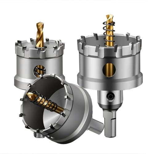 Universelle Lochsäge für Metall - Federauswerfer, kompatibel mit elektrischen Bohrmaschinen, für Klempnerarbeiten(27mm) von URTYP