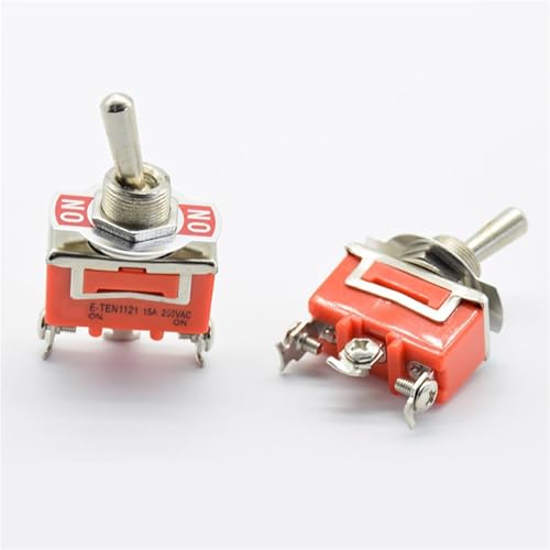 Kippschalter, 12 V, robust, Ein-/Ausschalter, Auto, Metall, SPDT, SPST, P0.05, 15 A, 250 V, Klemme, 1 Stück(1pc 3p ON ON) von URUJAMOY