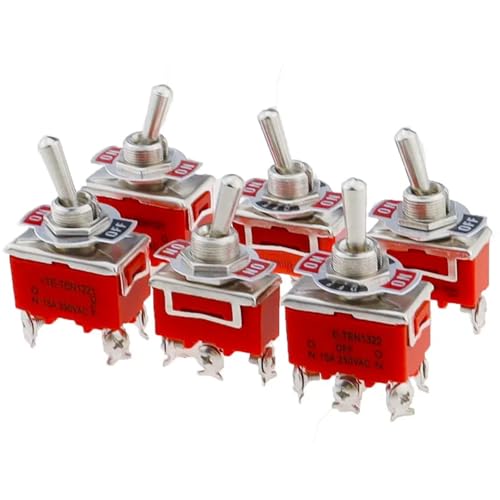 Kippschalter, 15 A, 250 V, 2/3/4/6-polig, 2/3 Positionen, Klemme, EIN-AUS, EIN-EIN, EIN-AUS-EIN, 1121, 1021, 1321, 1322, Wippschalter, 1 Stück(1321) von URUJAMOY