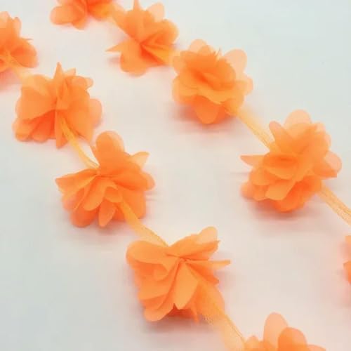 1 Yard 12 Stück Blumen-Chiffon-Cluster-Blumen für Hochzeitskleid, Brautstoff, Spitzenbesatz, Stoff, DIY, Nähen, Stoffzubehör, Orange, 1 Yard 1 Yard 12 Stück Blumen-Chiffon-Cluster-Blumen für Hochzeitskleid, Brautstoff, Spitzenbesatz, Stoff, DIY, Nähen, Stoffzubehör, Orange, 1 Yard von URYVDS